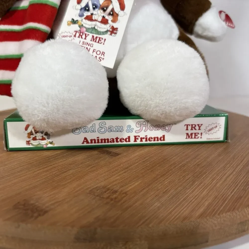 Dan Dee Sad Sam & Honey Animated Singing Light Up Plush Nothing for Christmas